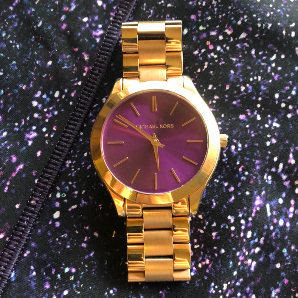 Michael Kors Slim Runaway Rose-Tone Watch